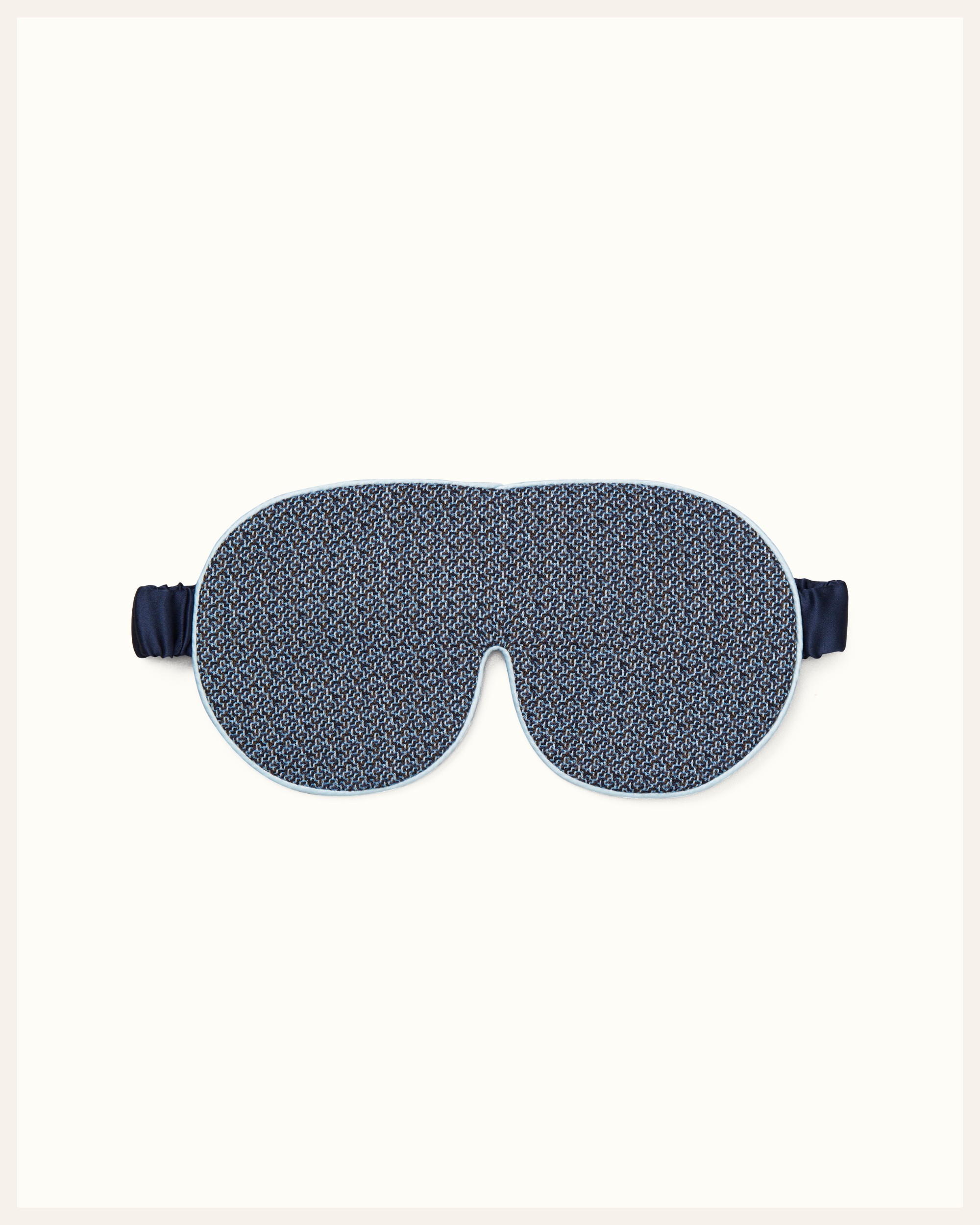 The Beauty Sleeper Kapsaliana sleep mask front detail — limited edition surplus fabric, reduces waste