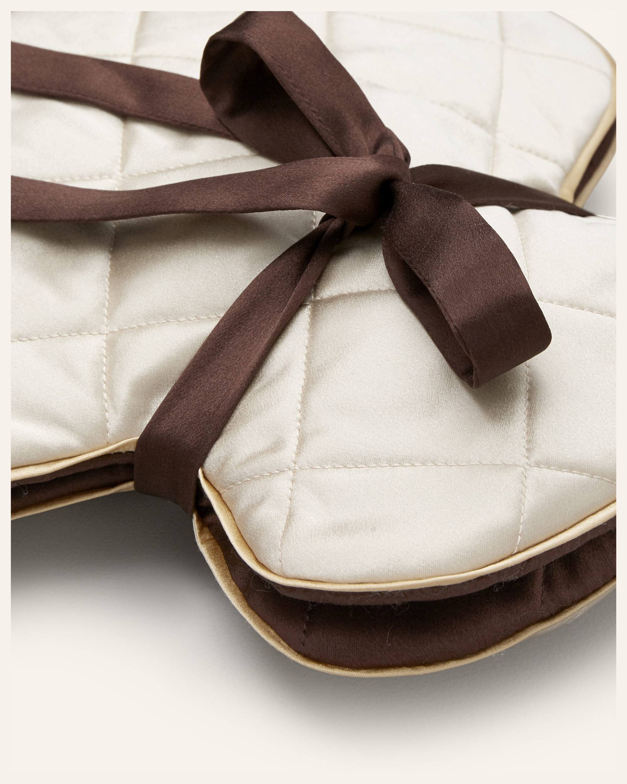 The Beauty Sleeper Wild Chamomile large silk hot water bottle — handmade from 100% Mulberry silk with wool lining