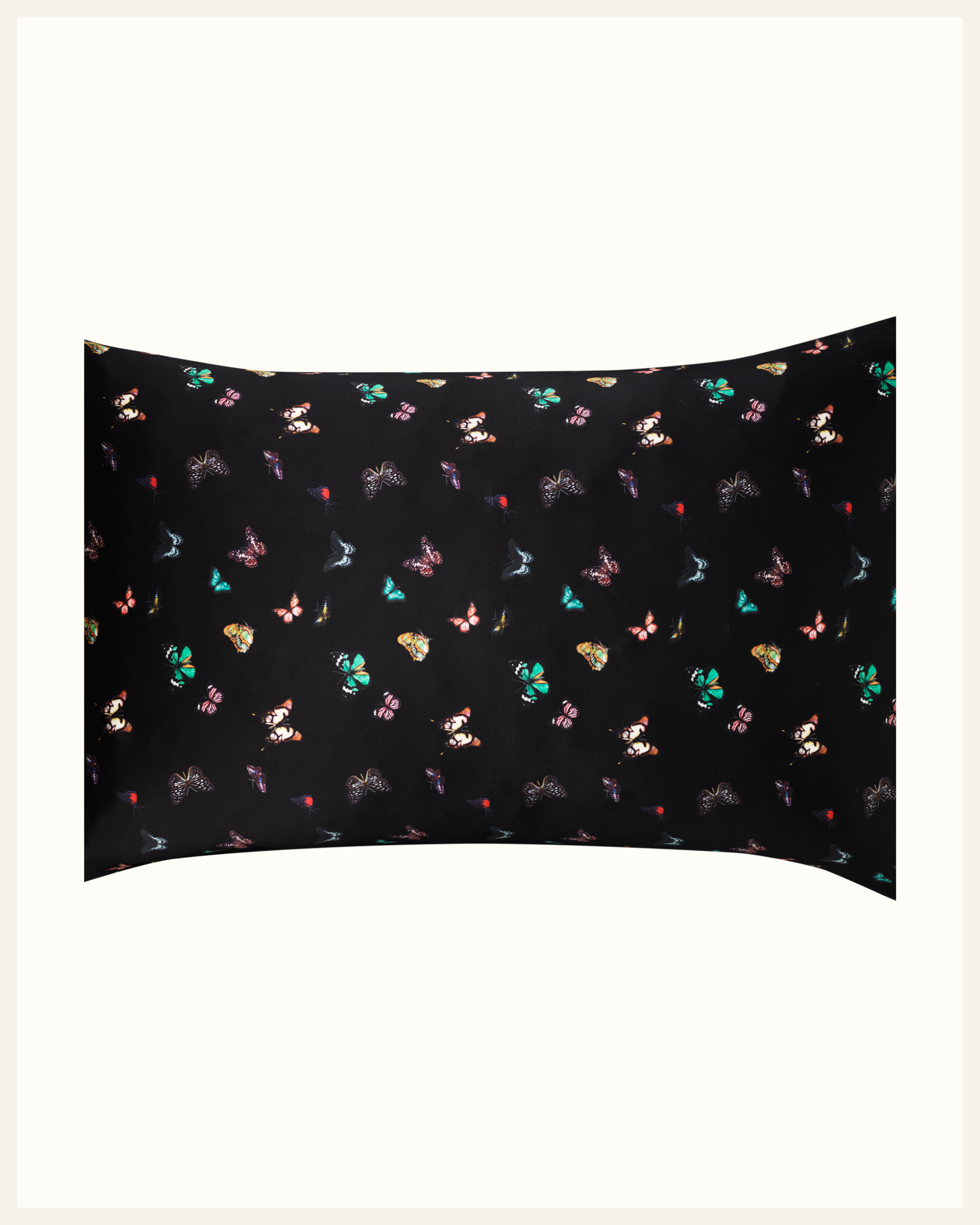 The Beauty Sleeper silk pillowcase in Columba Black 50x75 cm — keeps skin moisturised and hair smooth overnight