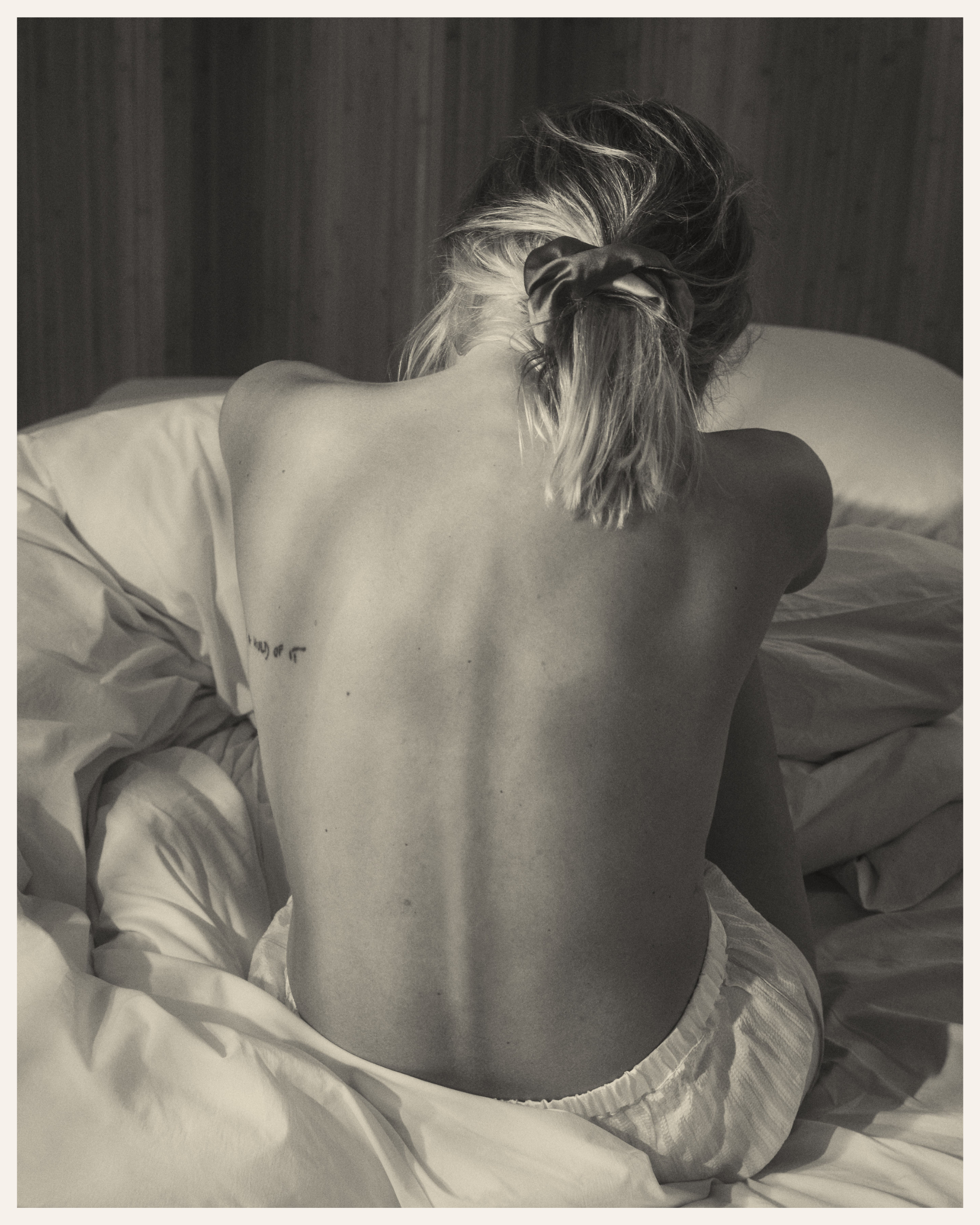 The Beauty Sleeper 100% Mulberry silk scrunchie large in Sand and Brown Soil — reduces friction and protects hair overnight