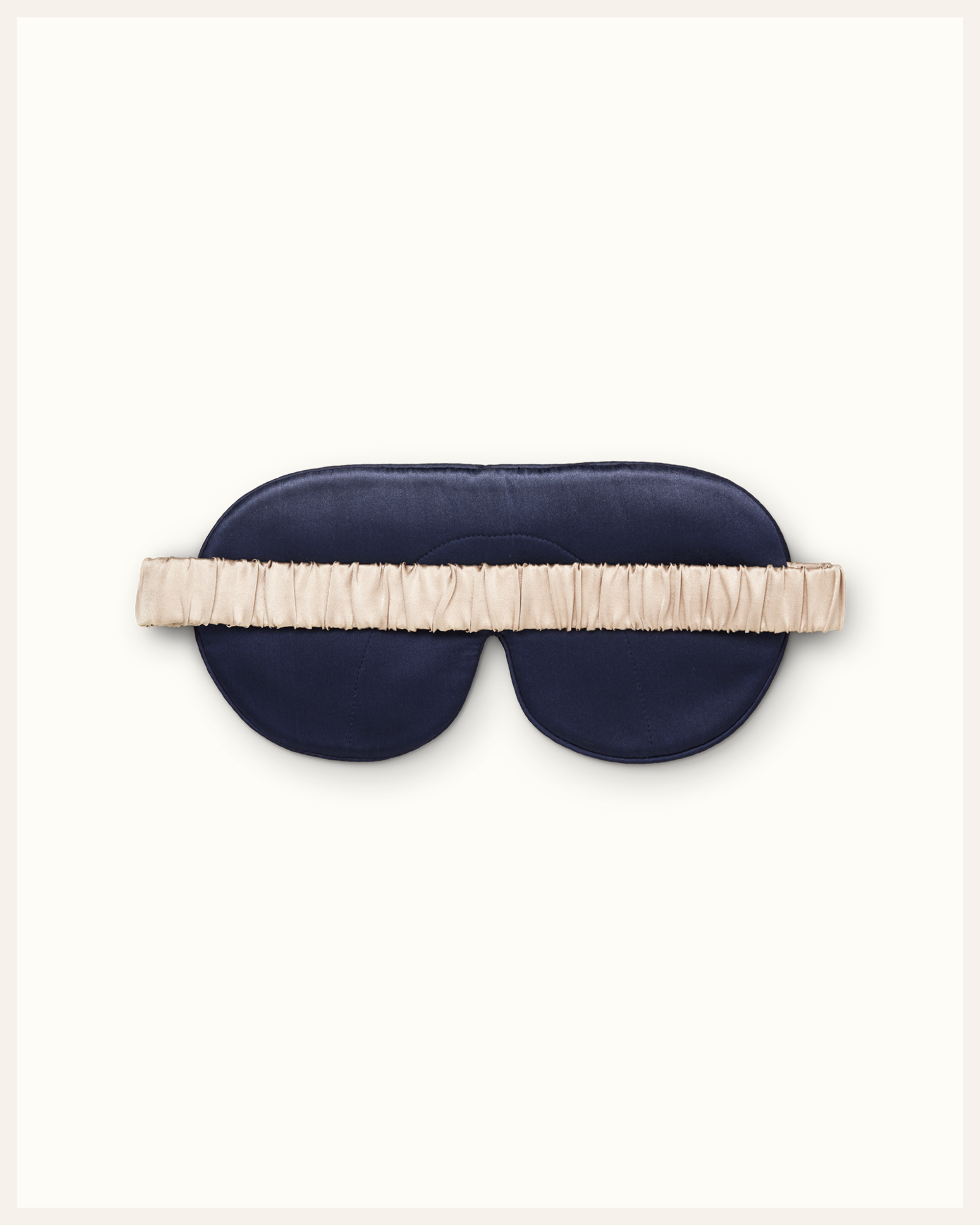 The Beauty Sleeper Meadow Bed silk sleep mask back view — wide silk strap protects hair overnight