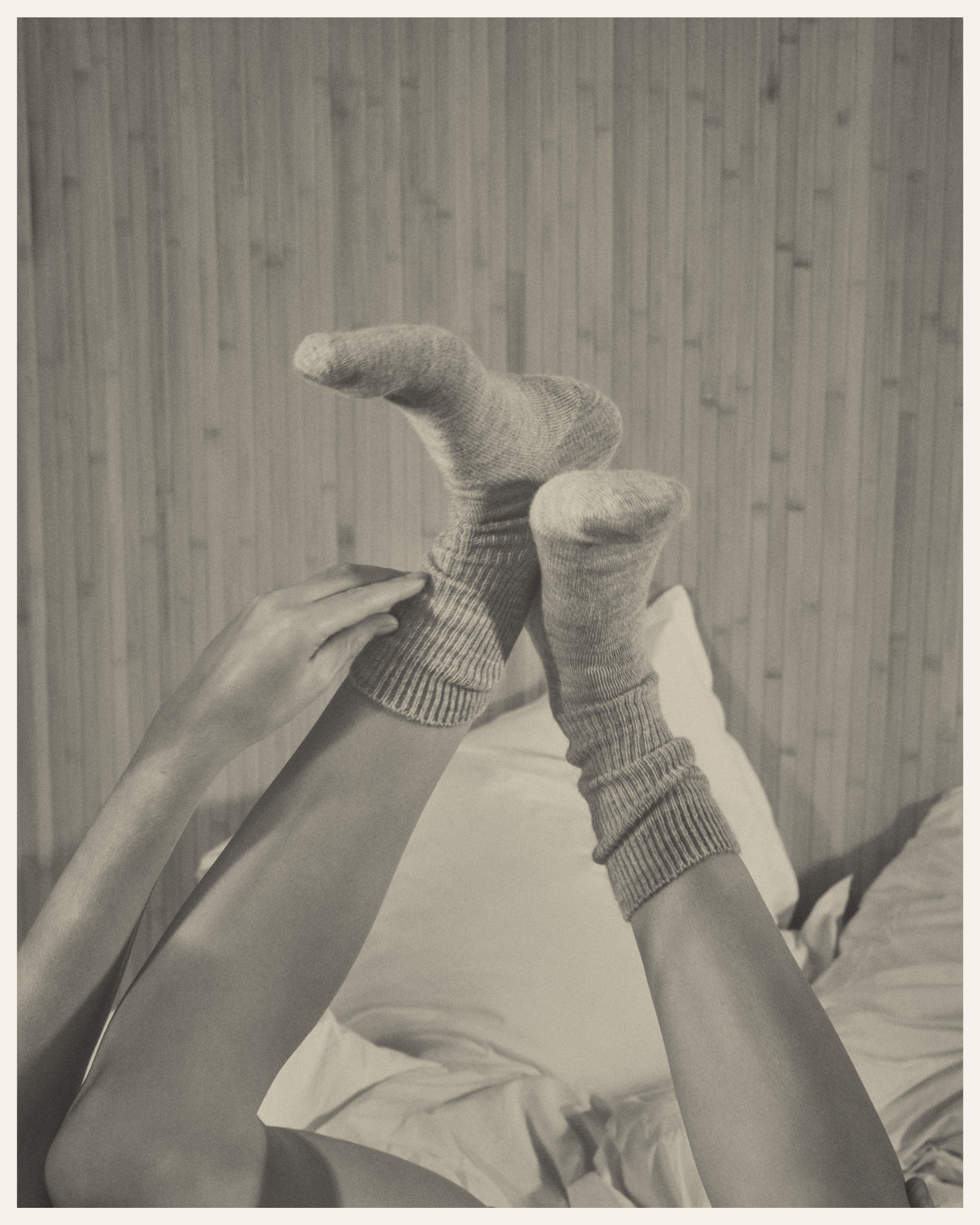 The Beauty Sleeper baby alpaca bed socks in Grey Horizon — soft, thermo-regulating socks for a soothing bedtime ritual
