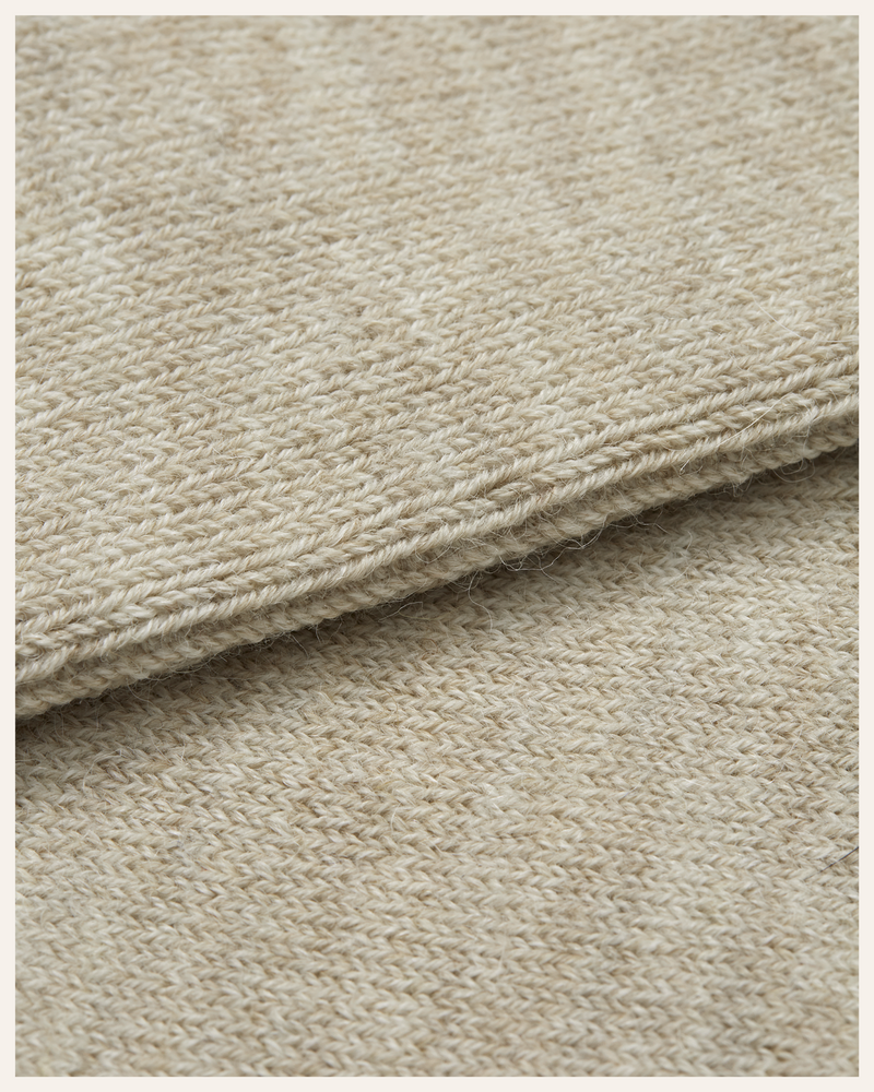 Alpaca Wool Bed Socks in Sand