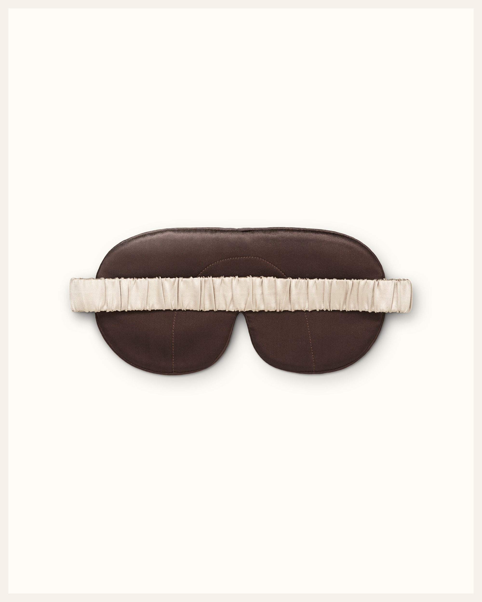 The Beauty Sleeper Golden Hour silk sleep mask back view — wide silk strap protects hair overnight