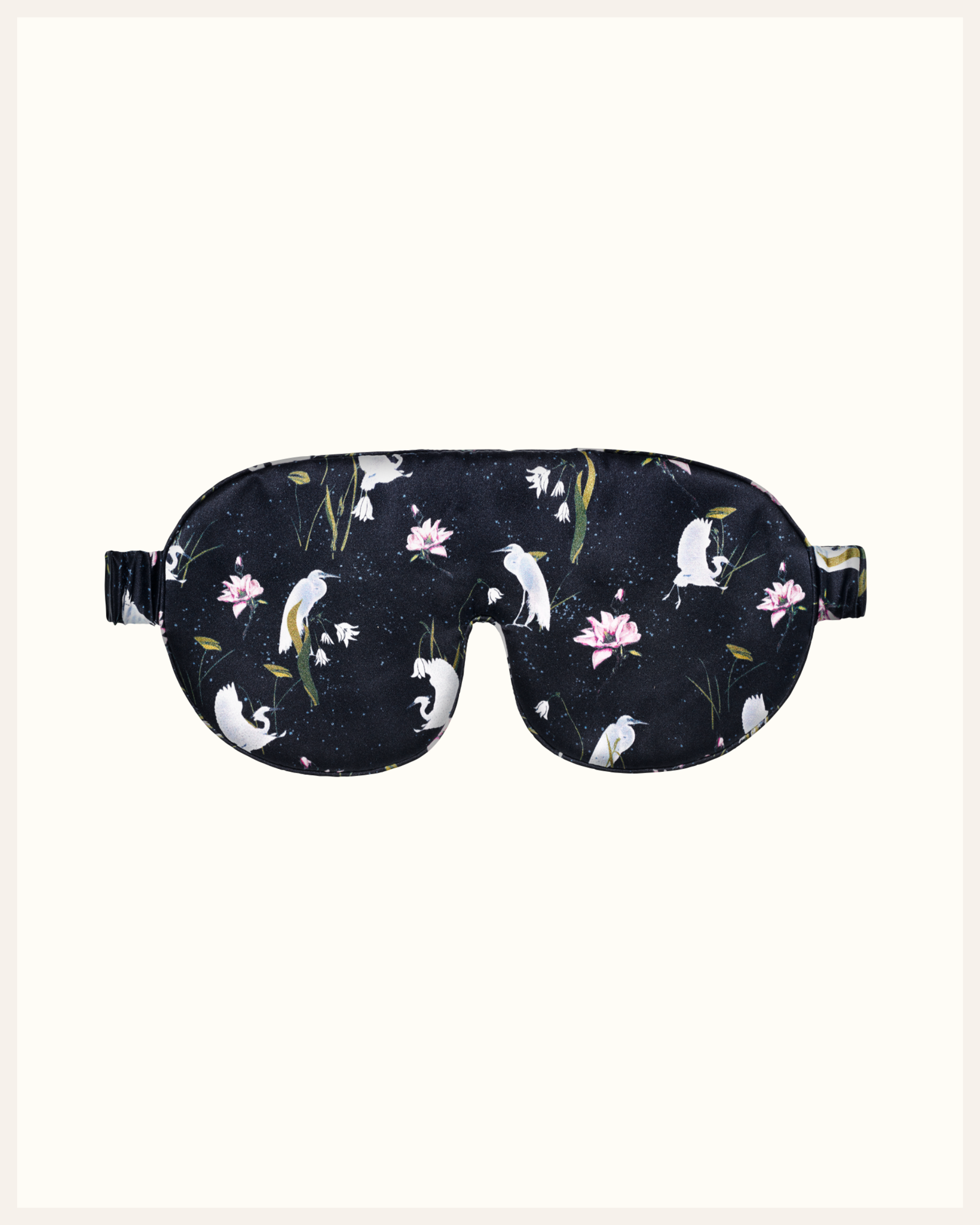 The Beauty Sleeper 100% Mulberry silk sleep mask in Leo Black — blocks light for deep, restorative sleep