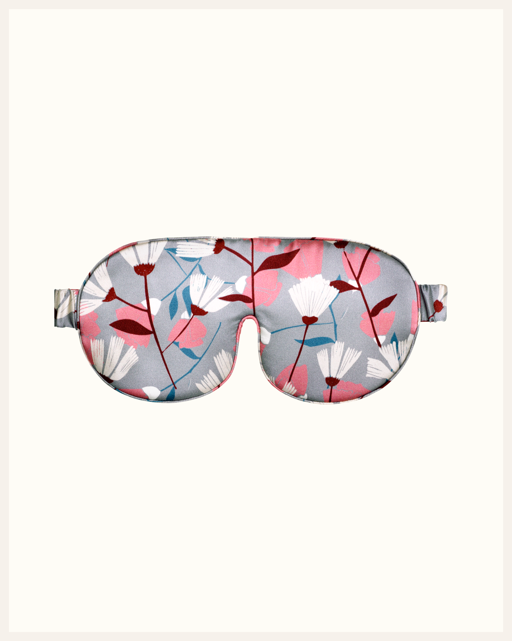 The Beauty Sleeper 100% Mulberry silk sleep mask in Taurus Grey — blocks light for deep, restorative sleep